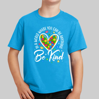 Youth - Be Kind Heart T-Shirt - Autism Awareness Thumbnail