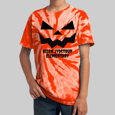 Youth Tie-Dye T-Shirt - Fall Holidays - Jack O' Lantern Thumbnail