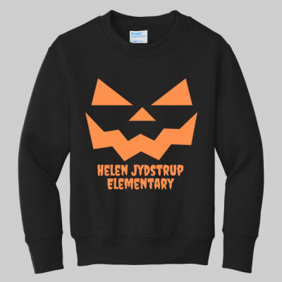 Youth Crewneck - Fall Holidays - Jack O' Lantern - Orange Thumbnail