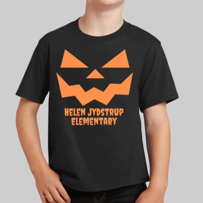 Youth T-Shirt - Fall Holidays - Jack O' Lantern - Orange Thumbnail