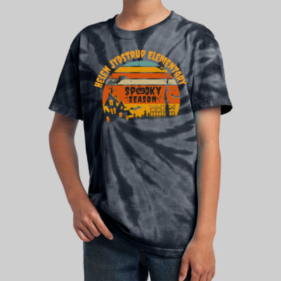 Youth Tie-Dye T-Shirt - Fall Holidays - Haunted House Thumbnail