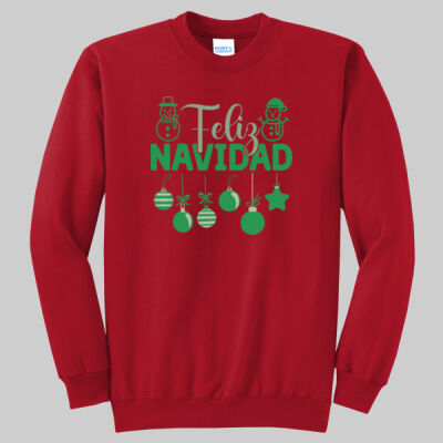 Adult Crewneck - Winter - Feliz Navidad Green Thumbnail