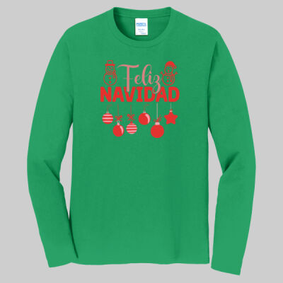 Adult Long Sleeve Shirt - Winter - Feliz Navidad Green Thumbnail