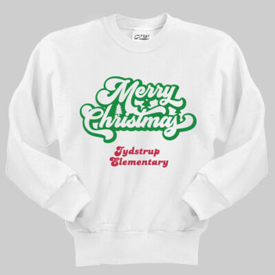 Youth Crewneck - Winter - Merry Christmas Red and Green  Thumbnail
