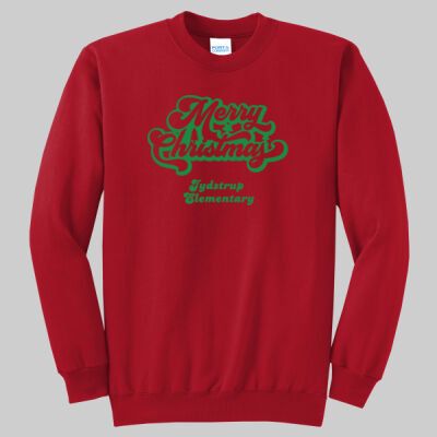 Adult Crewneck - Winter - Merry Christmas Green Thumbnail