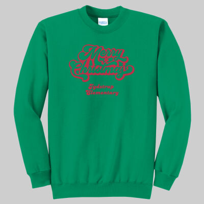 Adult Crewneck - Winter - Merry Christmas Red Thumbnail