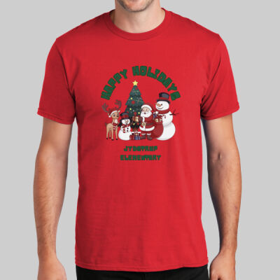Adult T-Shirt - Winter - Happy Holidays Red Thumbnail