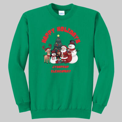 Adult Crewneck - Winter - Happy Holidays Red Thumbnail