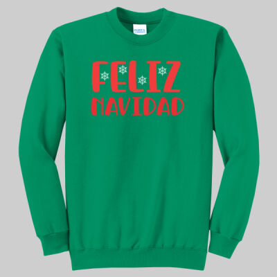 Adult Crewneck - Winter - Feliz Navidad Red Thumbnail