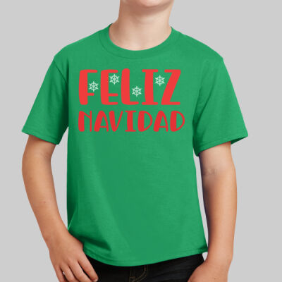 Youth T-Shirt - Winter - Feliz Navidad Red Thumbnail