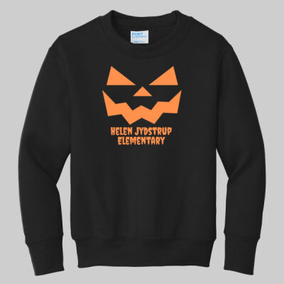 Youth Crewneck - Fall Holidays - Jack O' Lantern - Orange Thumbnail