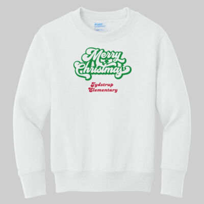 Youth Crewneck - Winter - Merry Christmas Red and Green Thumbnail