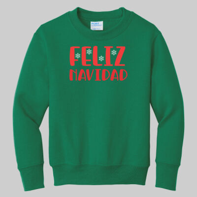 Youth Crewneck - Winter - Feliz Navidad Red Thumbnail